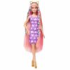Barbie Upuzun Muhteşem Saçlı Bebekler Pembe Saçlı Bebek JDC85 - Görsel 6